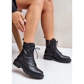 Botines de trabajo con aislamiento de cuero y cremallera, Elosie negro 6