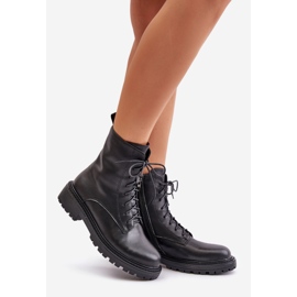 Botines de trabajo con aislamiento de cuero y cremallera, Elosie negro 1