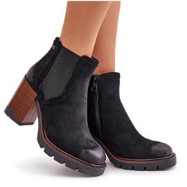 Botines de mujer aislantes fabricados en ante ecológico Vinceza 58356 Negro 8