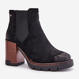 Botines de mujer aislantes fabricados en ante ecológico Vinceza 58356 Negro 4