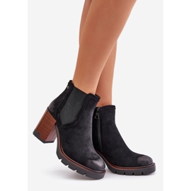 Botines de mujer aislantes fabricados en ante ecológico Vinceza 58356 Negro 1