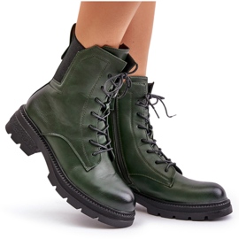 Jezzi Botas de trabajo aislantes con cremallera, verde Leairae 9