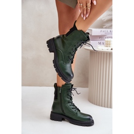 Jezzi Botas de trabajo aislantes con cremallera, verde Leairae 6