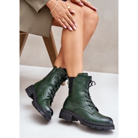 Jezzi Botas de trabajo aislantes con cremallera, verde Leairae 7