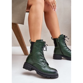 Jezzi Botas de trabajo aislantes con cremallera, verde Leairae 8