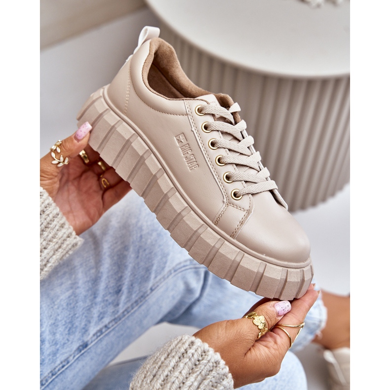 Zapatillas con aislamiento para mujer Big Star MM274618 Beige 2