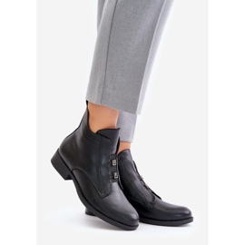 Botas De Mujer Aislantes Con Tacón Plano Fabricadas En Piel Ecológica S.Barski HY42-716 Negro 1