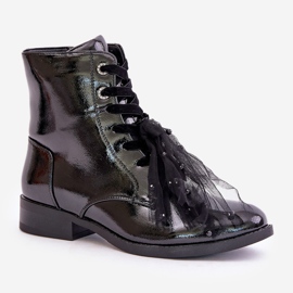 Botas Aislante Charol Con Cremallera S.Barski HY42-991 Negro 4