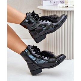 Botas Aislante Charol Con Cremallera S.Barski HY42-991 Negro 6