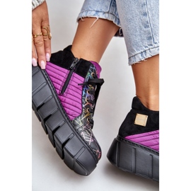 Deportivas de Piel con Plataforma Maciejka 06767-15 Fucsia negro 7