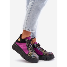 Deportivas de Piel con Plataforma Maciejka 06767-15 Fucsia negro 1