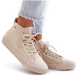 Zapatillas de mujer de pana con aislamiento Big Star OO274771 Hi-Poly System Beige 7