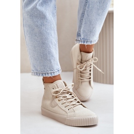 Zapatillas de mujer de pana con aislamiento Big Star OO274771 Hi-Poly System Beige 3