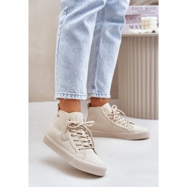Zapatillas de mujer de pana con aislamiento Big Star OO274771 Hi-Poly System Beige 2