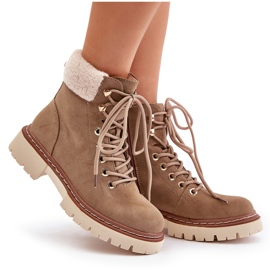 Botas Aislantes De Mujer Con Cremallera Caqui Ferelia beige 10
