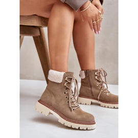 Botas Aislantes De Mujer Con Cremallera Caqui Ferelia beige 9