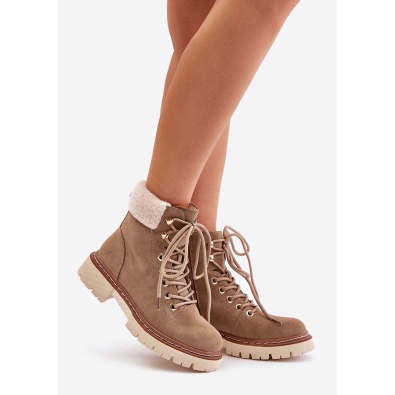 Botas Aislantes De Mujer Con Cremallera Caqui Ferelia beige 1 Botas Aislantes De Mujer Con Cremallera Caqui Ferelia beige 1