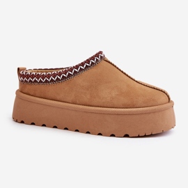 Botas De Nieve Bajas De Mujer Con Bordado En La Plataforma Narirya Camel marrón 4