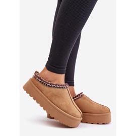 Botas De Nieve Bajas De Mujer Con Bordado En La Plataforma Narirya Camel marrón 1