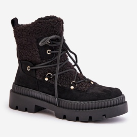 Bota Merilana negra con pelo negro 4