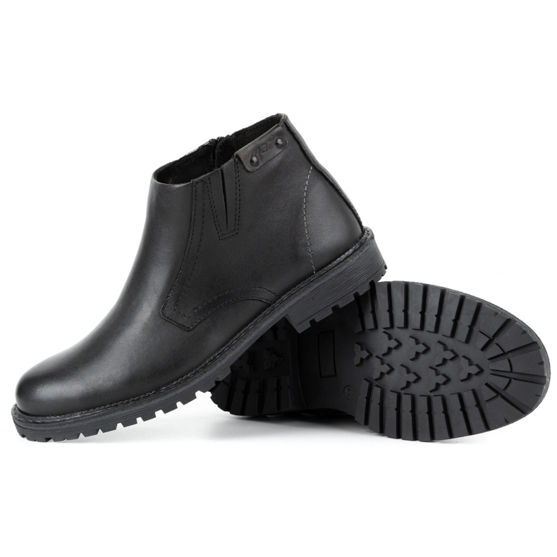 Olivier Botas de hombre aisladas con Lana 815, cara negra negro 3