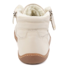 Olivier Zapatos de mujer minimalistas descalzos 1261 de piel de invierno, beige 4