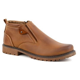 Olivier Botas de hombre, piel, aislantes, 140GT, rojo naranja 3