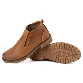 Olivier Botas de hombre, piel, aislantes, 140GT, rojo naranja 5