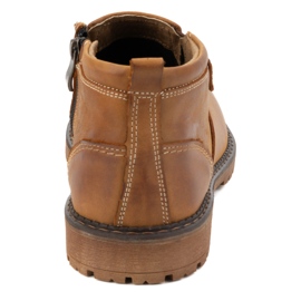 Olivier Botas de hombre, piel, aislantes, 140GT, rojo naranja 9