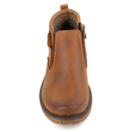 Olivier Botas de hombre, piel, aislantes, 140GT, rojo naranja 1