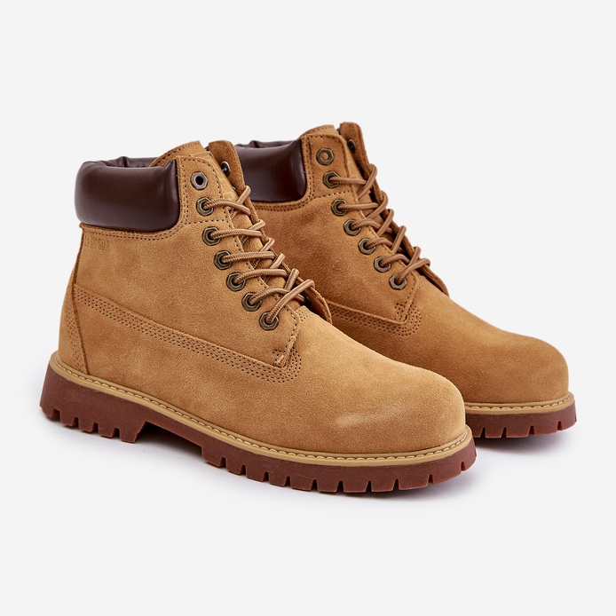 Botas de hombre con aislamiento de ante Big Star OO174136 HI-POLY System Camel marrón 1