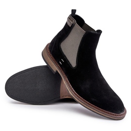 Botas Chelsea de ante para hombre Big Star OO174154 Negro 9