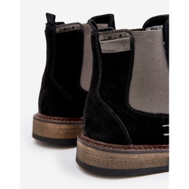 Botas Chelsea de ante para hombre Big Star OO174154 Negro 3