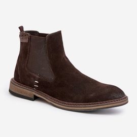 Botas Chelsea de ante para hombre Big Star OO174155 Marrón 6
