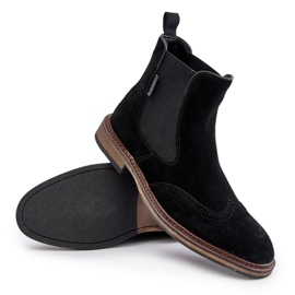 Botas Chelsea de ante para hombre Big Star OO174192 Negro 10