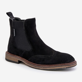 Botas Chelsea de ante para hombre Big Star OO174192 Negro 9
