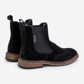 Botas Chelsea de ante para hombre Big Star OO174192 Negro 2 Botas Chelsea de ante para hombre Big Star OO174192 Negro 2