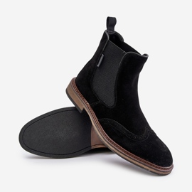 Botas Chelsea de ante para hombre Big Star OO174192 Negro 8