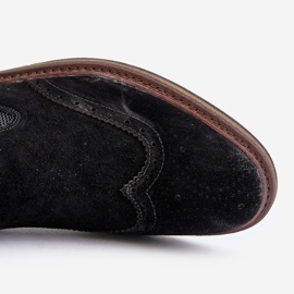 Botas Chelsea de ante para hombre Big Star OO174192 Negro 5