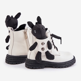 Botas Infantiles Aislantes De Piel Con Cremallera Y Osito Vinceza 36261 Blanco 2