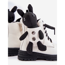 Botas Infantiles Aislantes De Piel Con Cremallera Y Osito Vinceza 36261 Blanco 3