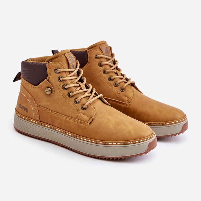Botas con cordones para hombre Big Star OO174561 Hi-Poly System Camel marrón 1