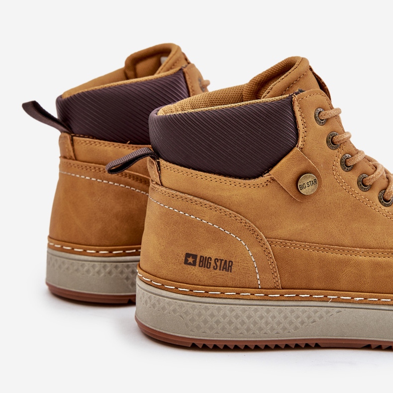 Botas con cordones para hombre Big Star OO174561 Hi-Poly System Camel marrón 2