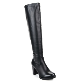 Vinceza Botas negras en el poste negro 3