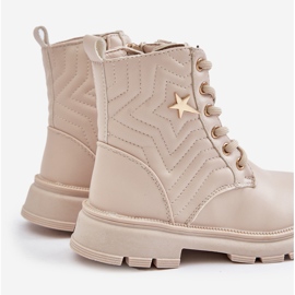 Botines infantiles aislantes con cremallera fabricados en ecopiel, Beige Liotira 2