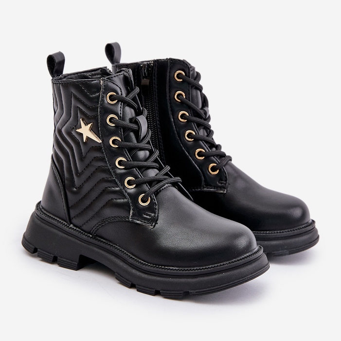 Botines infantiles aislantes con cremallera fabricados en ecopiel, Negro Liotira 1 Botines infantiles aislantes con cremallera fabricados en ecopiel, Negro Liotira 1