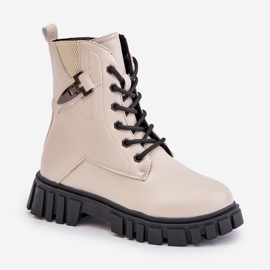 News Botines de niña aislantes con cremallera y adorno, beige Zinnirella 4