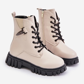 News Botines de niña aislantes con cremallera y adorno, beige Zinnirella 1