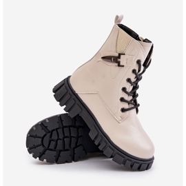News Botines de niña aislantes con cremallera y adorno, beige Zinnirella 3