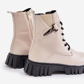 News Botines de niña aislantes con cremallera y adorno, beige Zinnirella 2